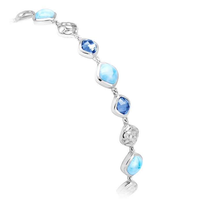 Faceta Larimar Bracelet Marahlago Designer Jewelry