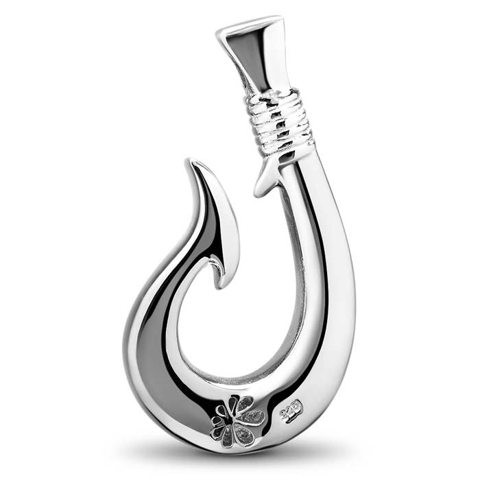 Fish Hook Necklace by Marahlago in silver