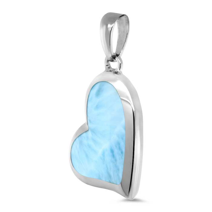 Heart Necklace with Larimar