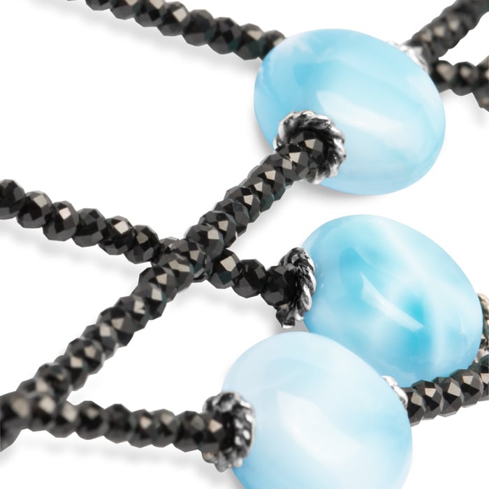  larimar and black spinel