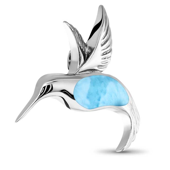 larimar Hummingbird Necklace