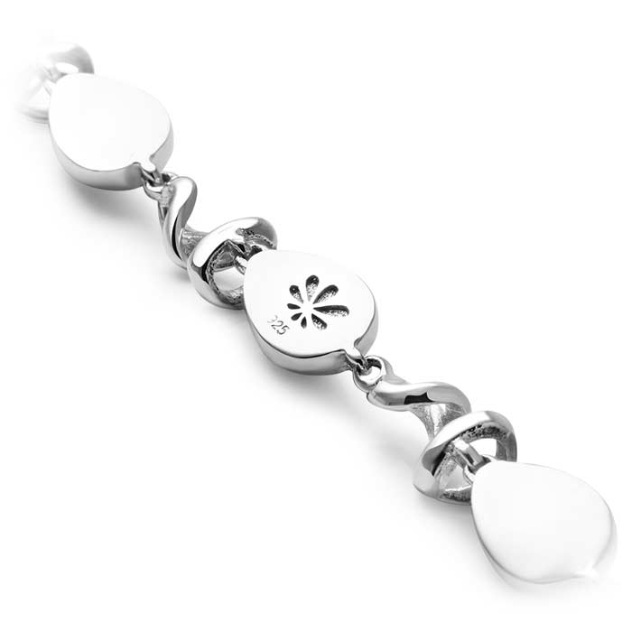 Larimar Sterling Silver Muse Adjustable Link Bracelet Marahlago Jewelry pear Gemstone 