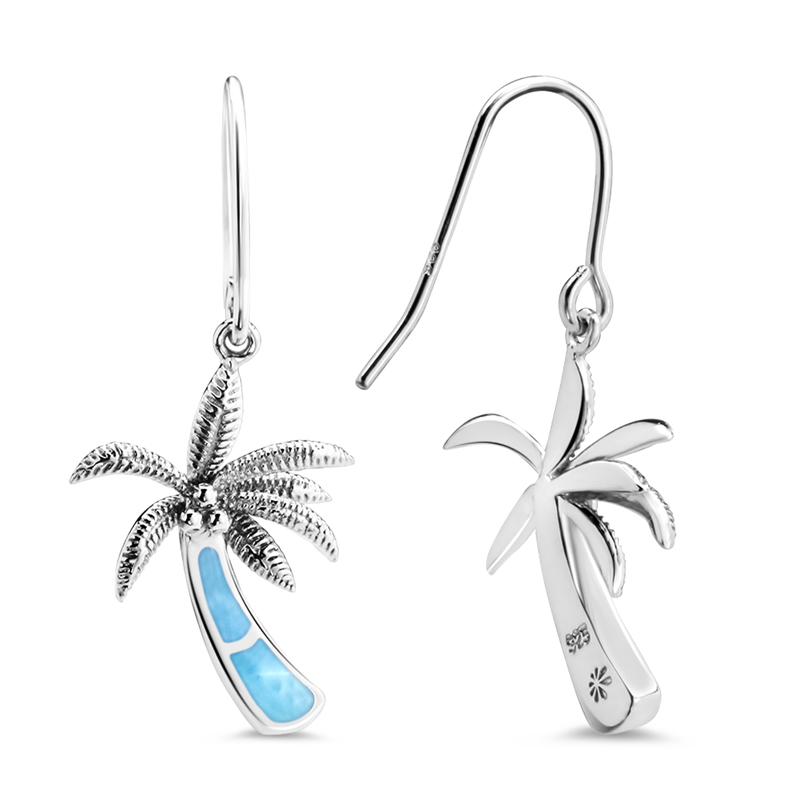 marahlago larimar Palm Tree Larimar Earrings jewelry