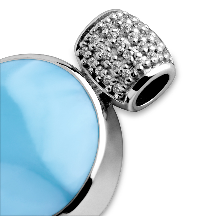 Larimar Medallion Pendant
