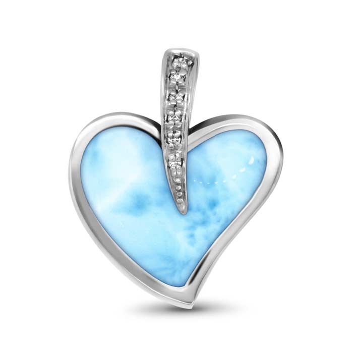 marahlago larimar Pezullio Heart Larimar Necklace jewelry