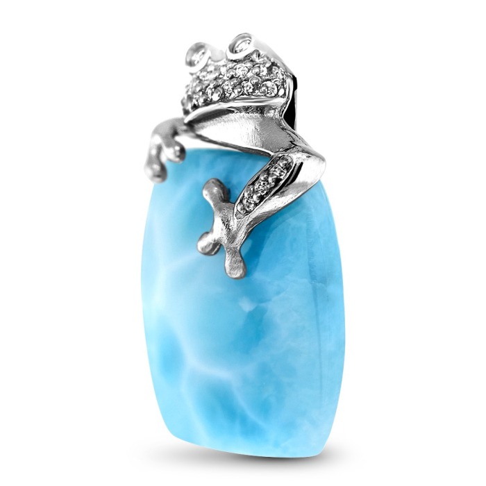 marahlago larimar Tree Frog Larimar Necklace jewelry