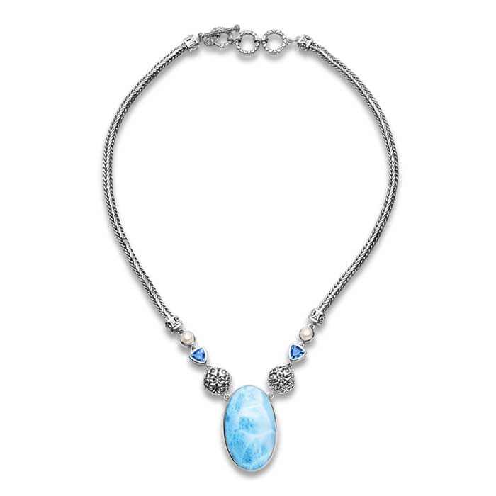 marahlago larimar Oceana Large Larimar Necklace jewelry