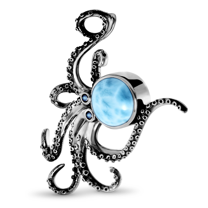 Octopus Pendant in sterling silver