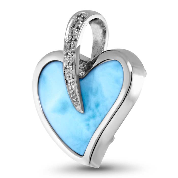 marahlago larimar Pezullio Heart Larimar Necklace jewelry