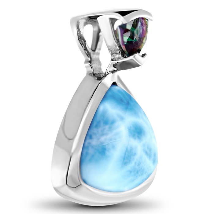 Mystic Topaz Necklace with larimar 