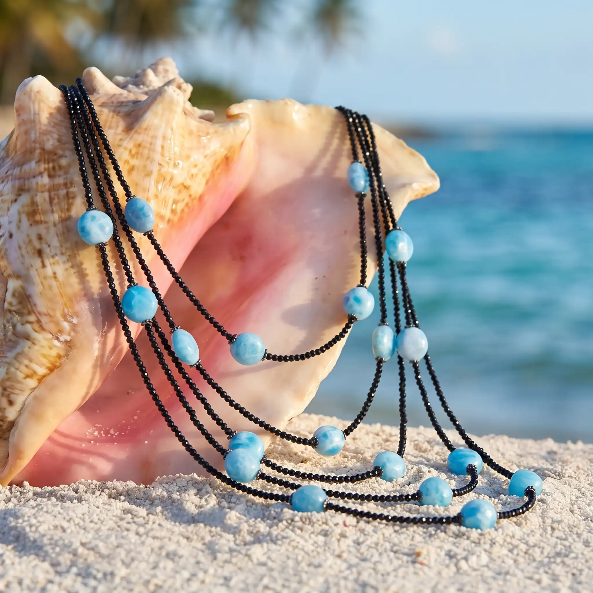 Multi Strand Necklace in sterling silver