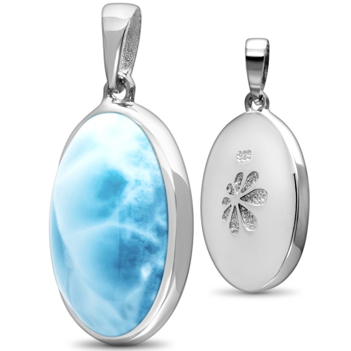 front back Larimar Necklace