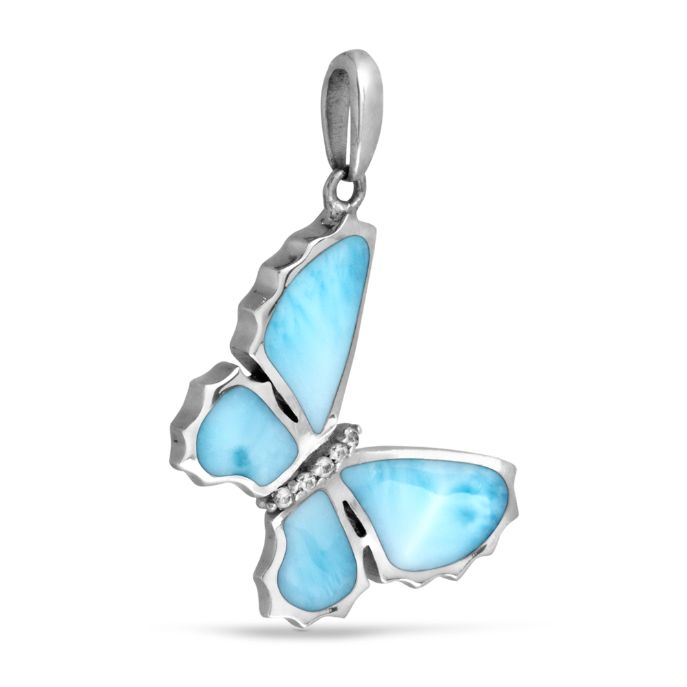 marahlago larimar Butterfly Sapphire Necklace jewelry