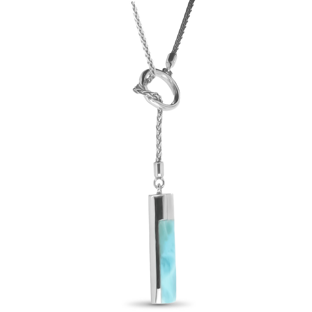 Larimar Sterling Silver Castaway Pendant Necklace Marahlago Jewelry