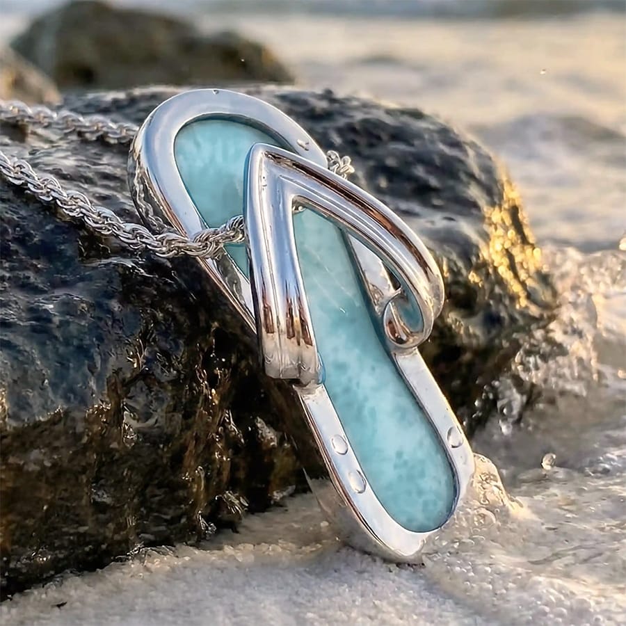Flip Flop Necklace on beach sand