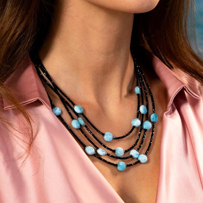 Multi Strand Necklace in sterling silver