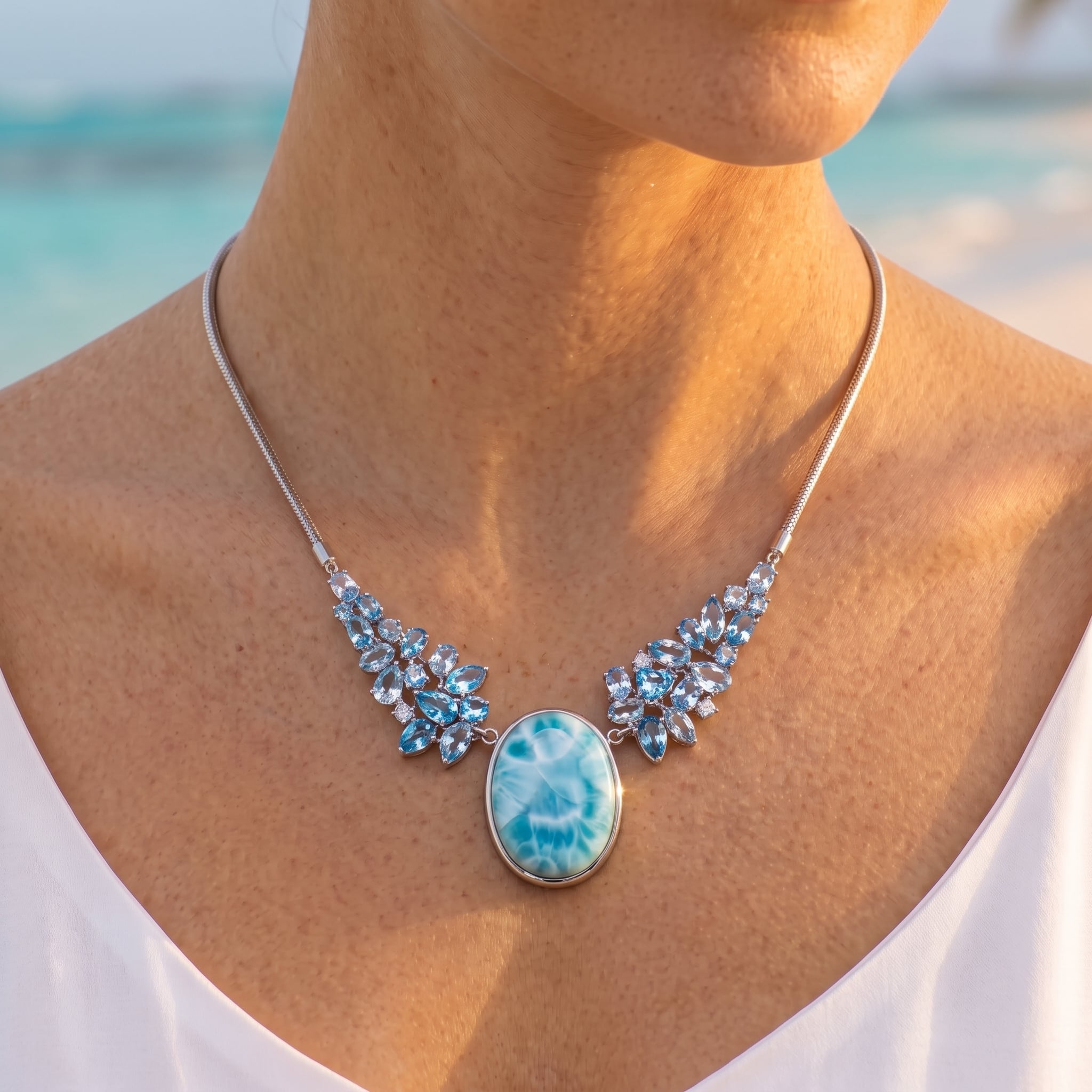GRACE LARIMAR NECKLACE
