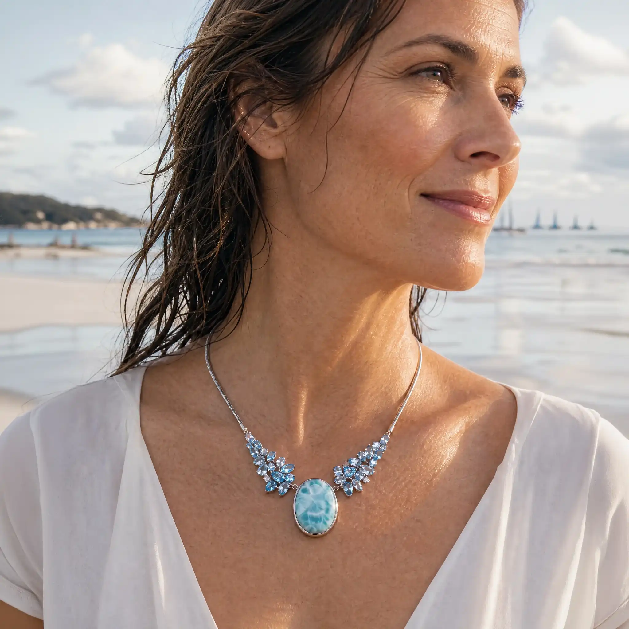 Blue Gemstone Necklace