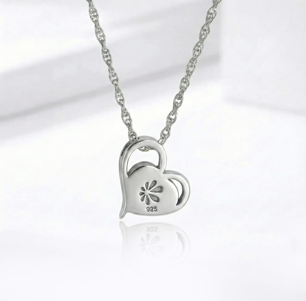 size scale Darling Heart Pendant with Larimar Gemstone