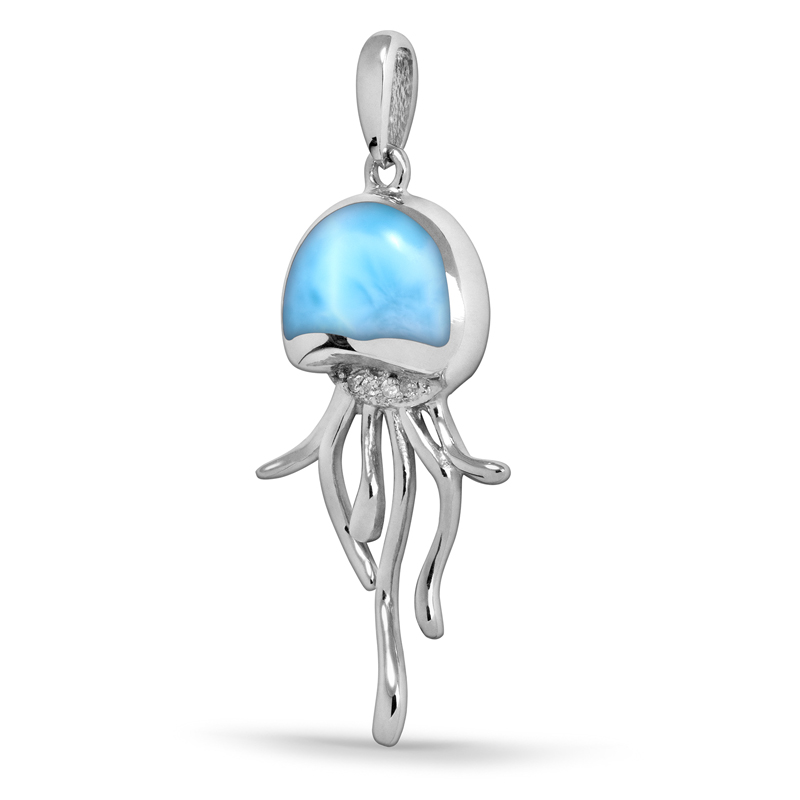 marahlago larimar Moon Jellyfish Necklace jewelry