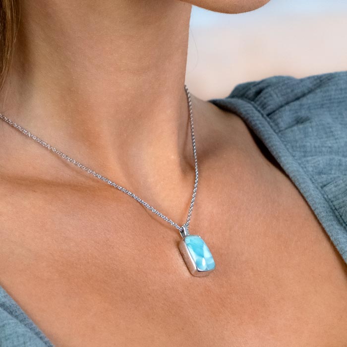 Larimar and Sapphire Necklace