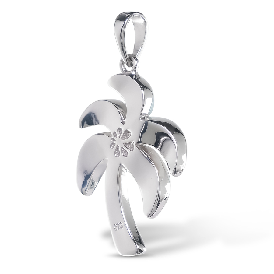 Larimar Sterling Silver Island Palm Tree Pendant Necklace Marahlago Jewelry
