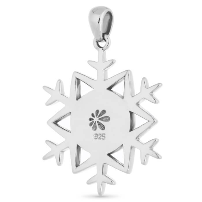Snowflake Pendant in sterling silver