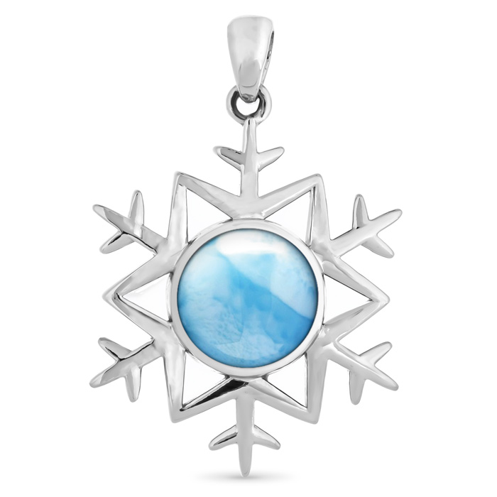 Snowflake Pendant in sterling silver by Marahlago Fine Jewelry