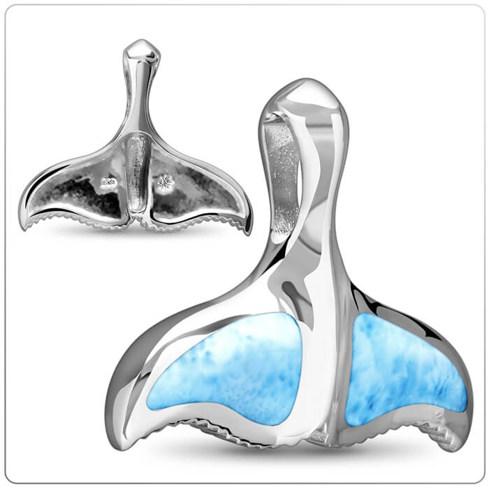 Whale Tail Necklace in silver