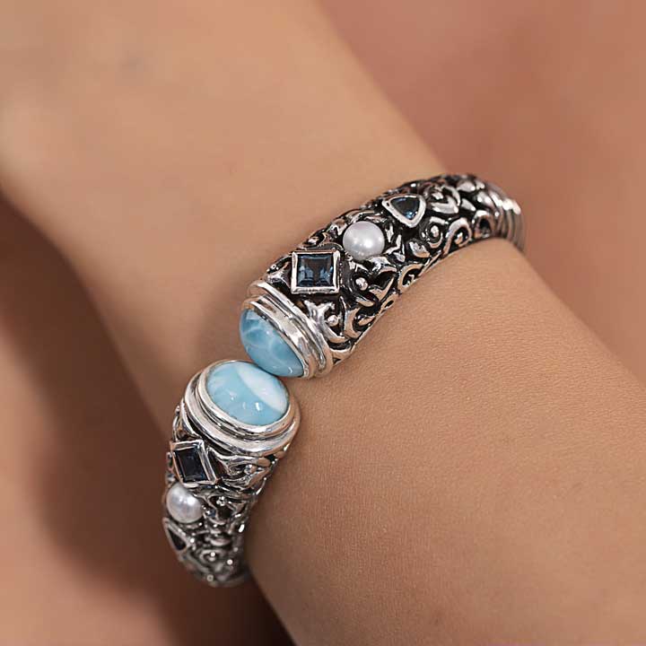 marahlago Oceana Larimar Bracelet top view