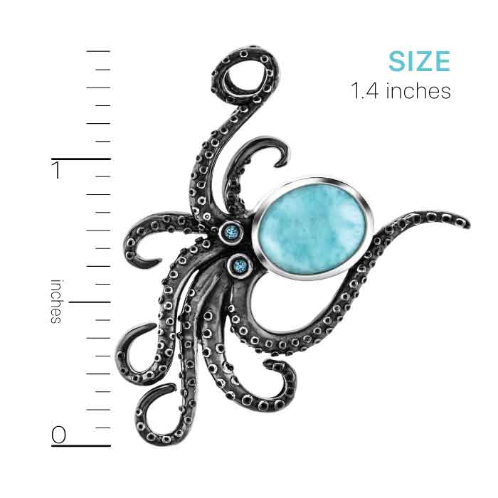 Octopus Pendant in Sterling silver