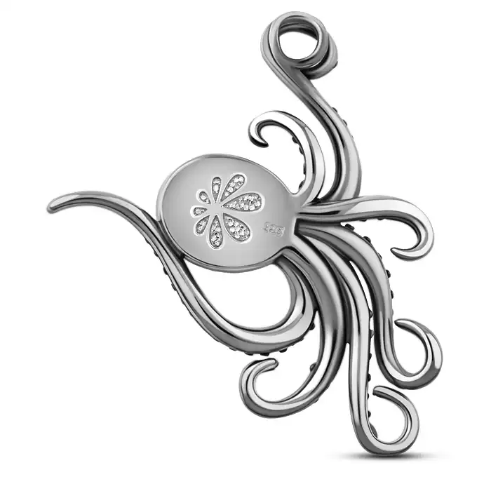 Octopus Pendant in sterling silver