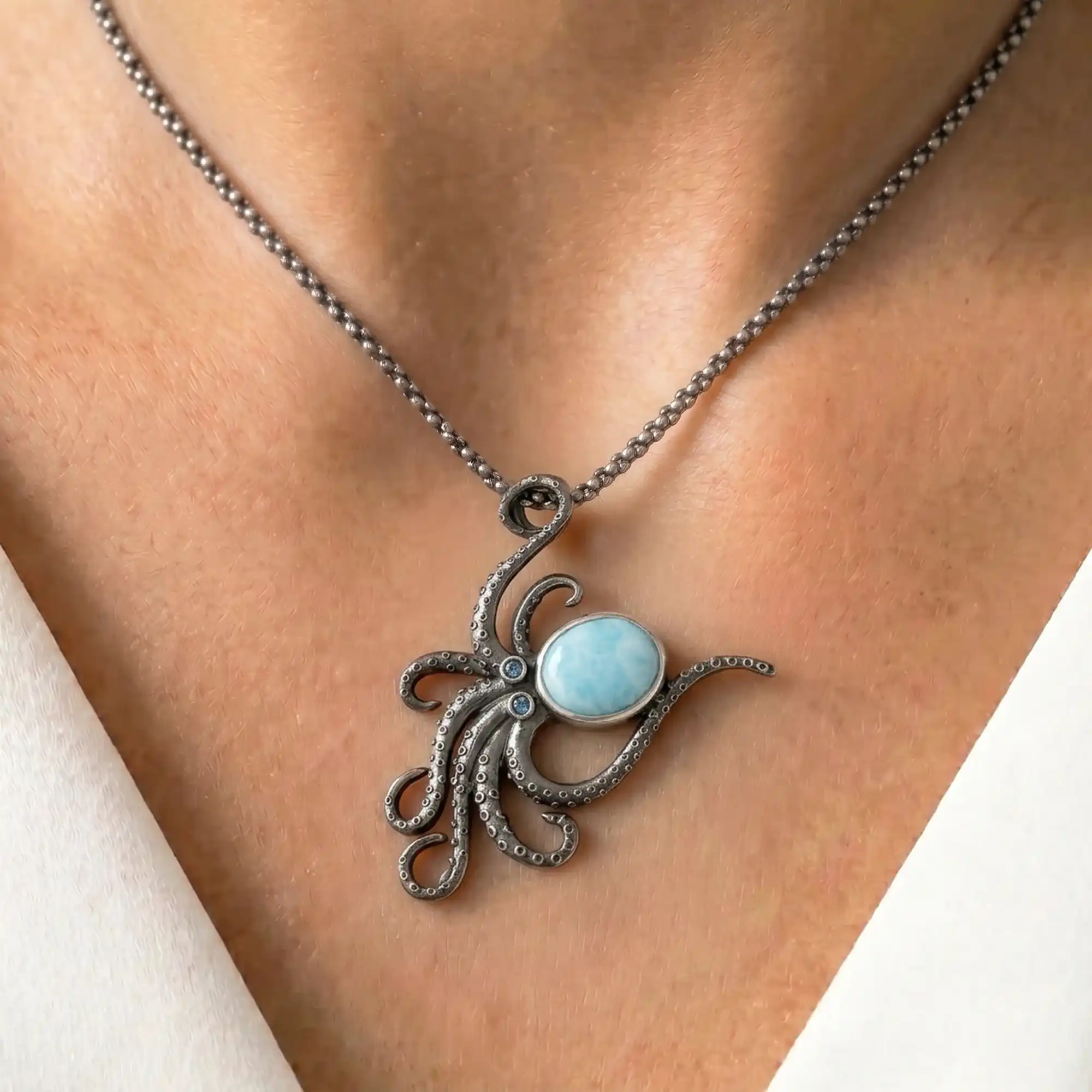OCTOPUS PENDANT OXIDIZED
