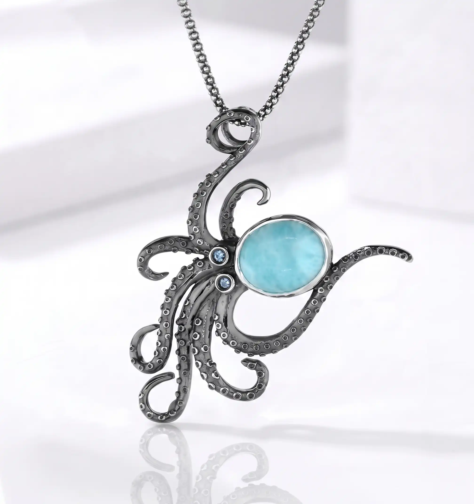 Octopus Pendant in sterling silver