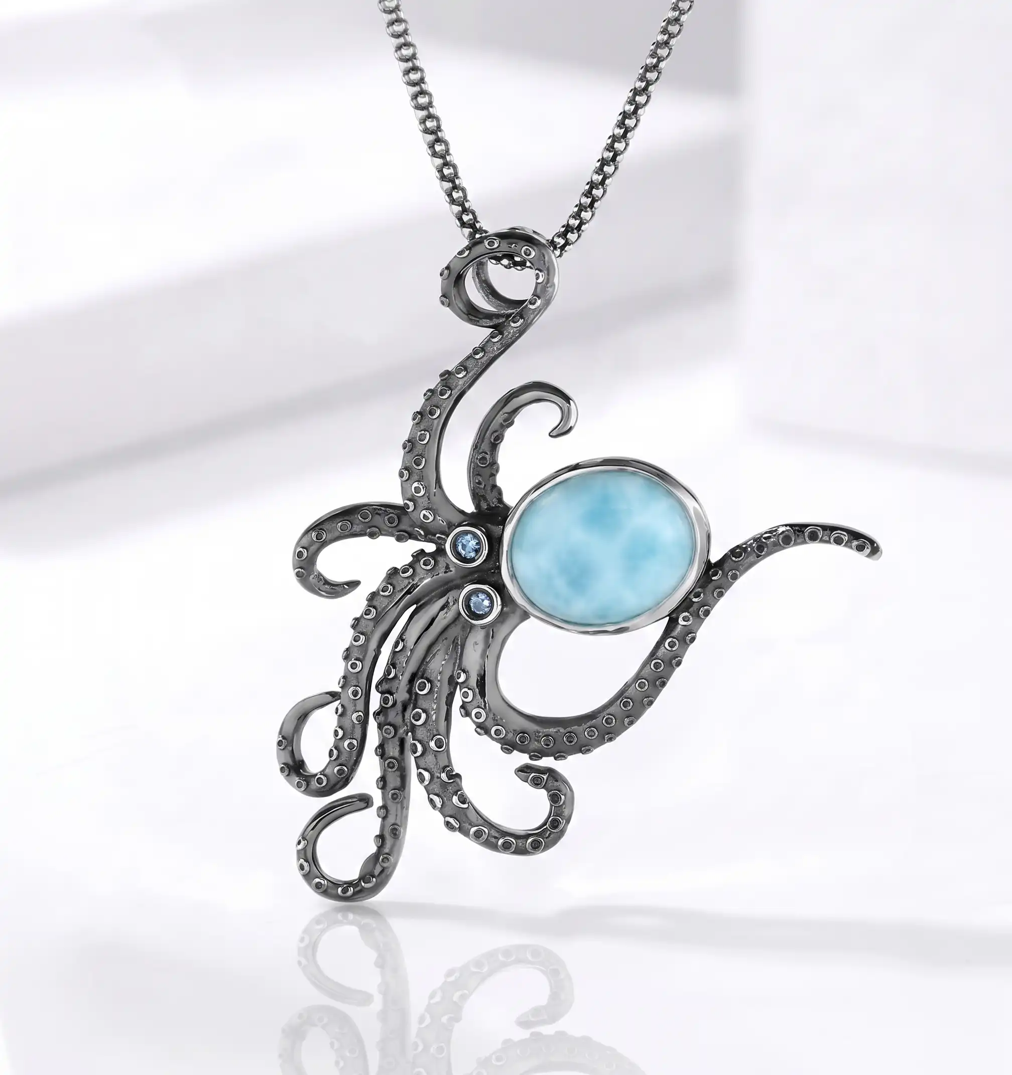 Octopus Pendant in sterling silver