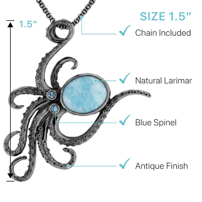 Octopus Pendant in Sterling silver on red coral