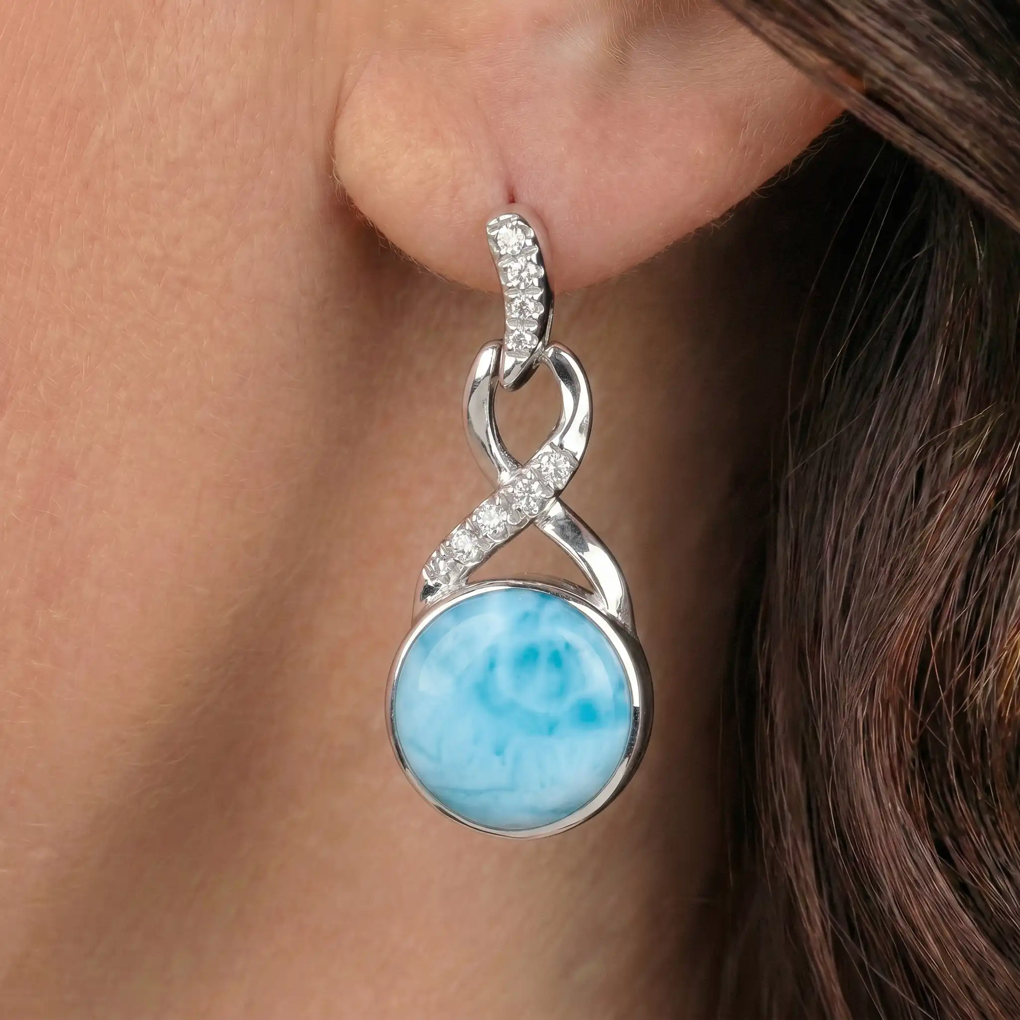 Larimar Earrings, Organa