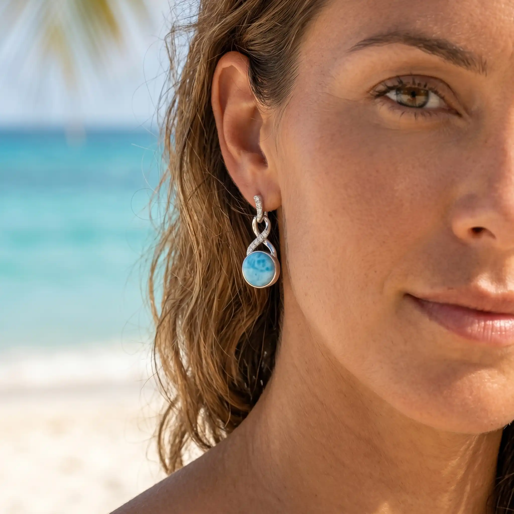 Larimar Earrings
