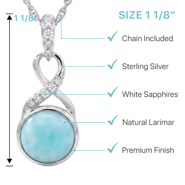 front view Organa Larimar Necklace