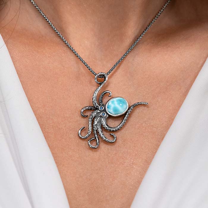Octopus Pendant in sterling silver