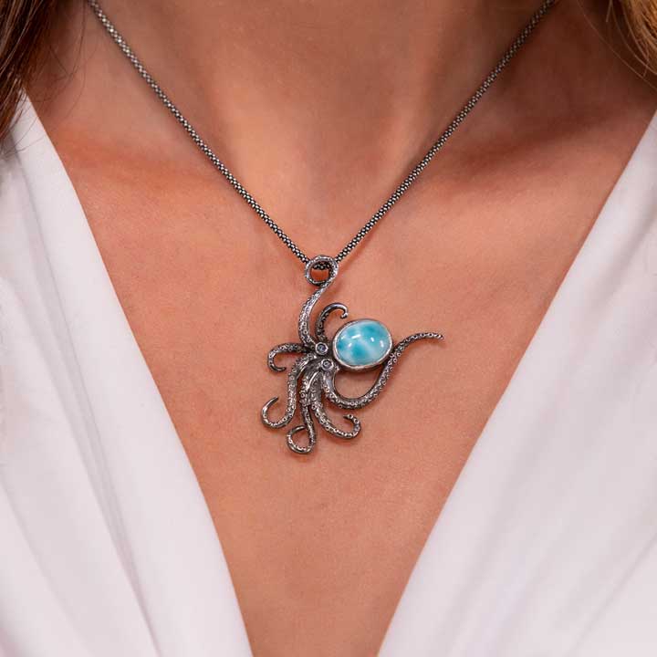 Octopus Pendant in sterling silver