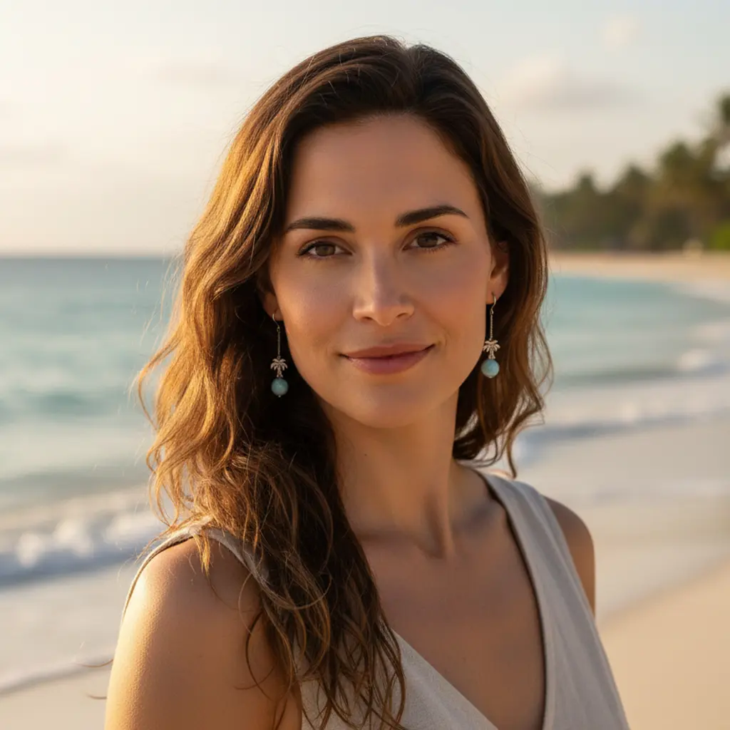 Palm Tree Dangle Earrings