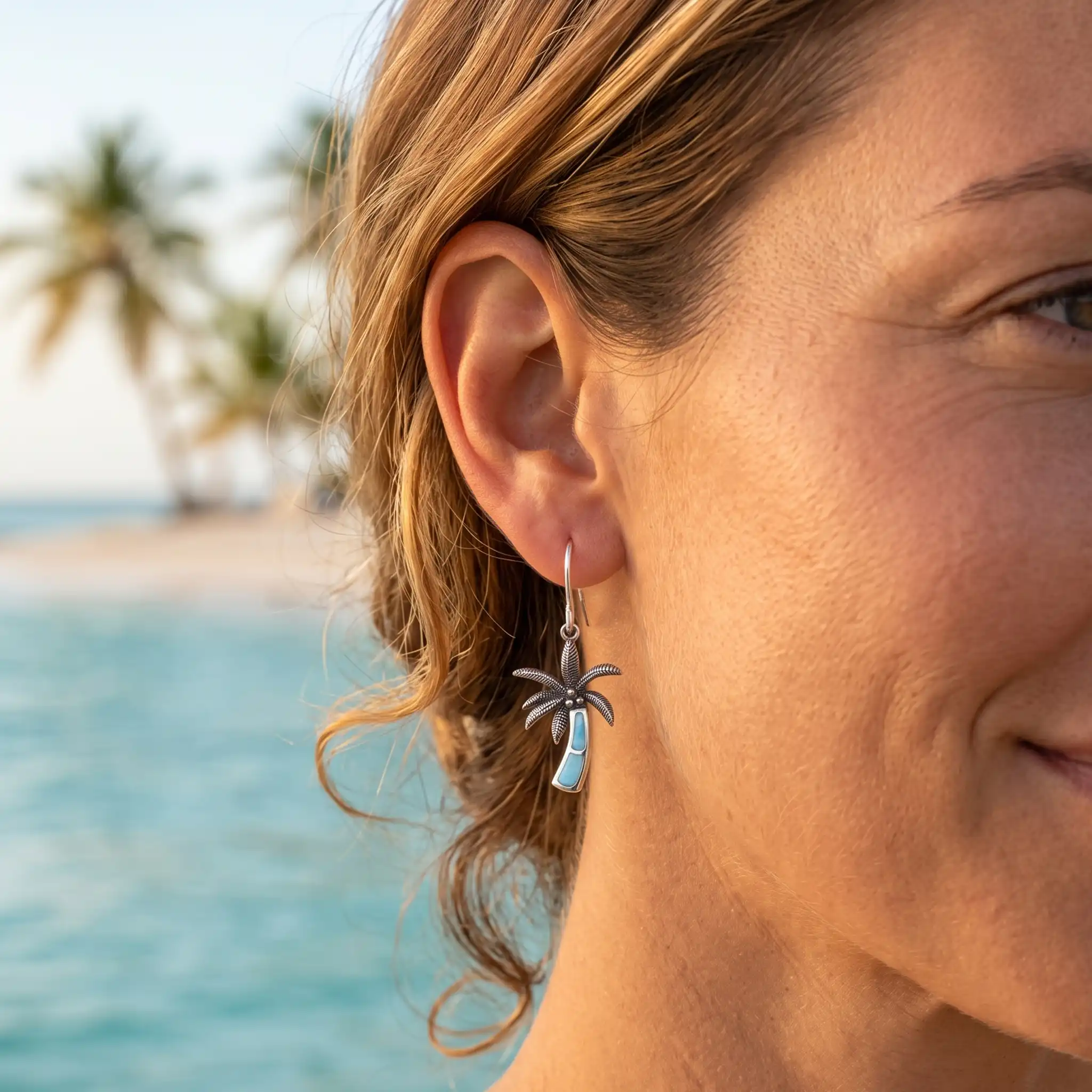 Palm Tree Earrings sterling silver