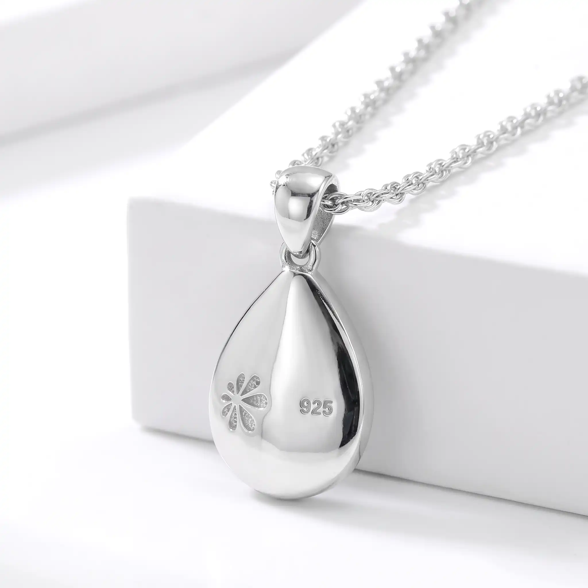 Larimar pendant necklace Pear