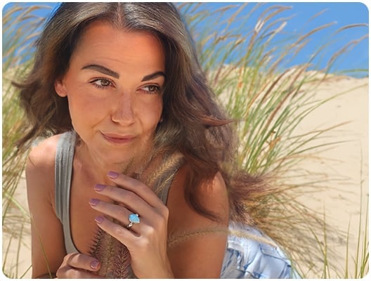 Pear Ring in silver