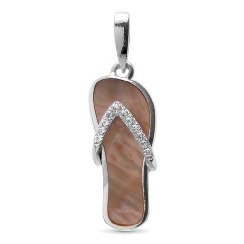 Flip Flop Pendant in sterling silver by Marahlago Larimar