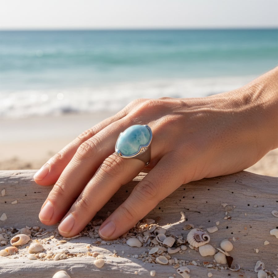 cocktail ring on model