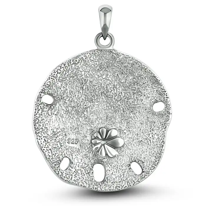 Sand Dollar Necklace with Larimar By Marahlago 