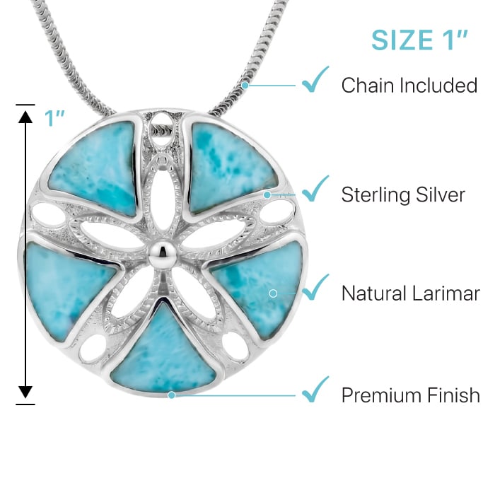 Sand Dollar Pendant on Lava Rock