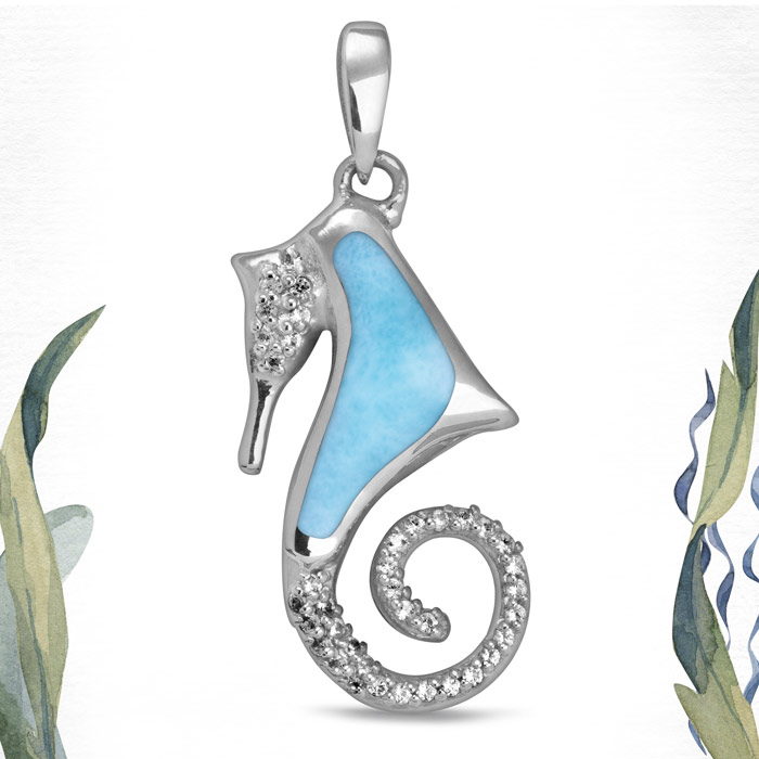 Seahorse Pendant in Sterling Silver